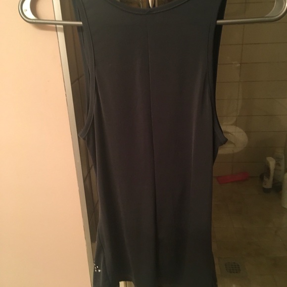 Colori ruched charcoal color blouse - Picture 3 of 8